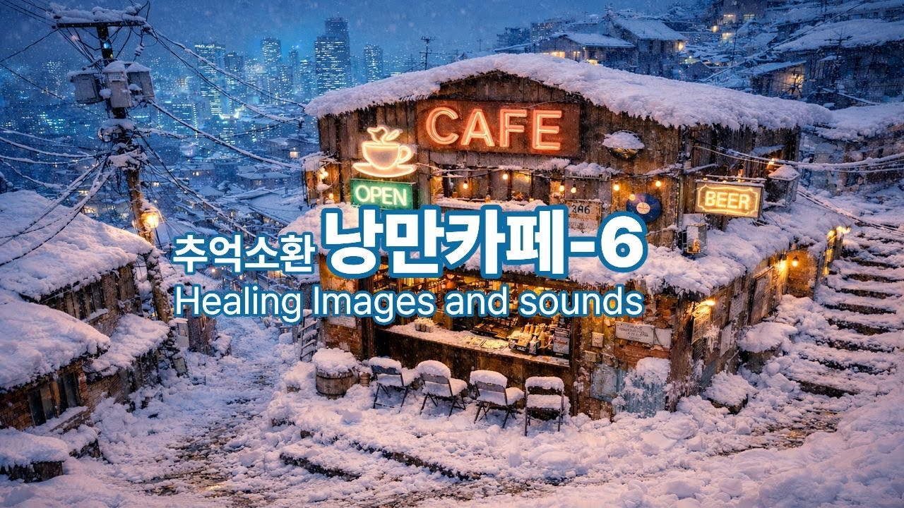 추억소환, 힐링영상,눈멍, 눈내리는 소리,수면영상