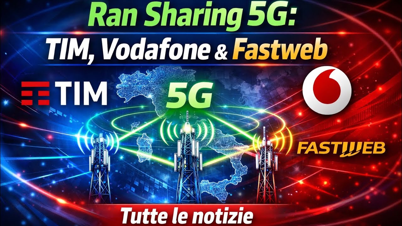 Accordo tra Tim, Vodafone e Fastweb per il Ran Sharing in 5G tutte le notizie