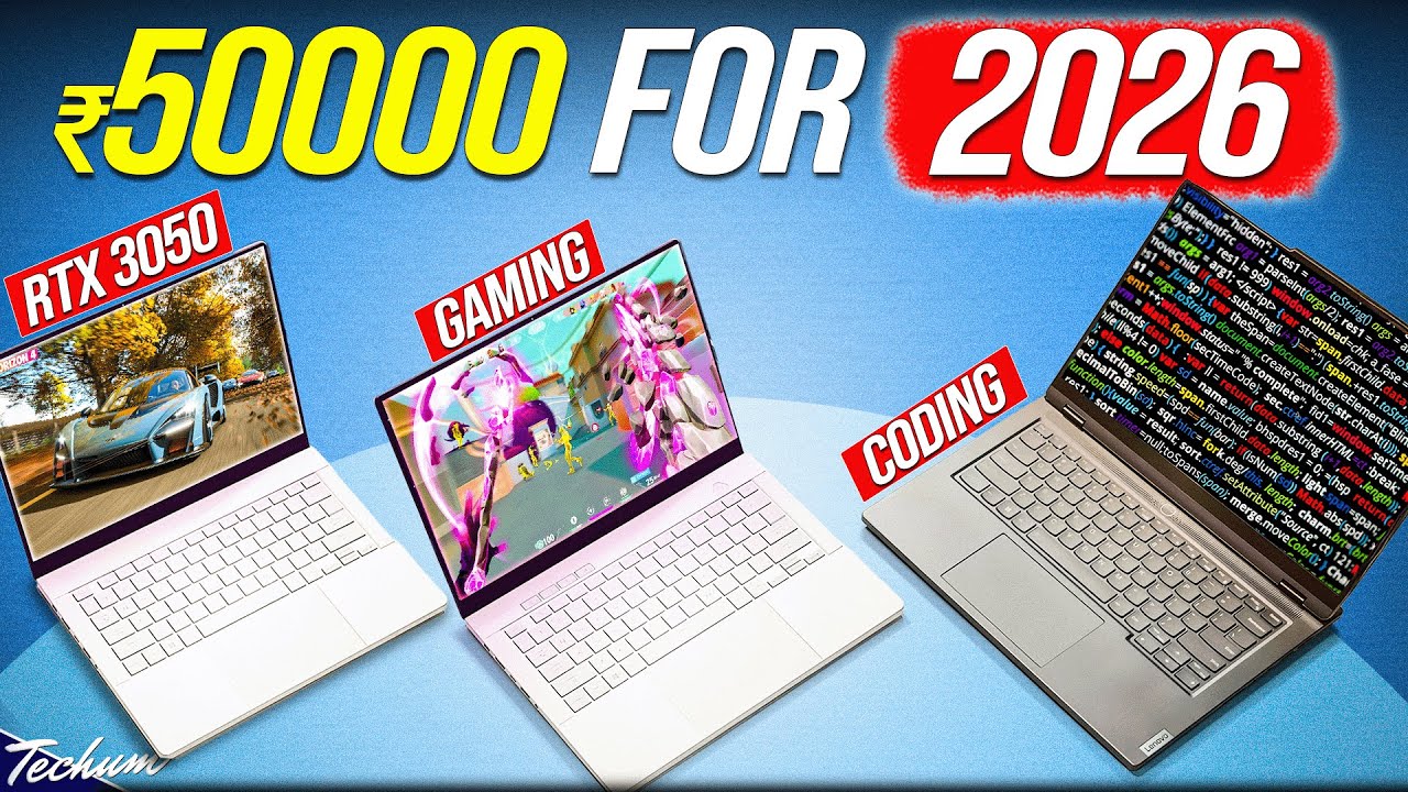 Best Laptop Under 50000 in 2026💥New 14th Gen/AMD 8000 Series Laptops💥Top 5 Laptops Under 50000 2026