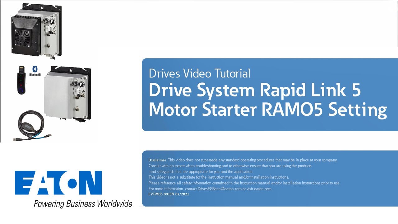 Drive System Rapid Link 5: Variable Frequency Drives RAMO5 Setting