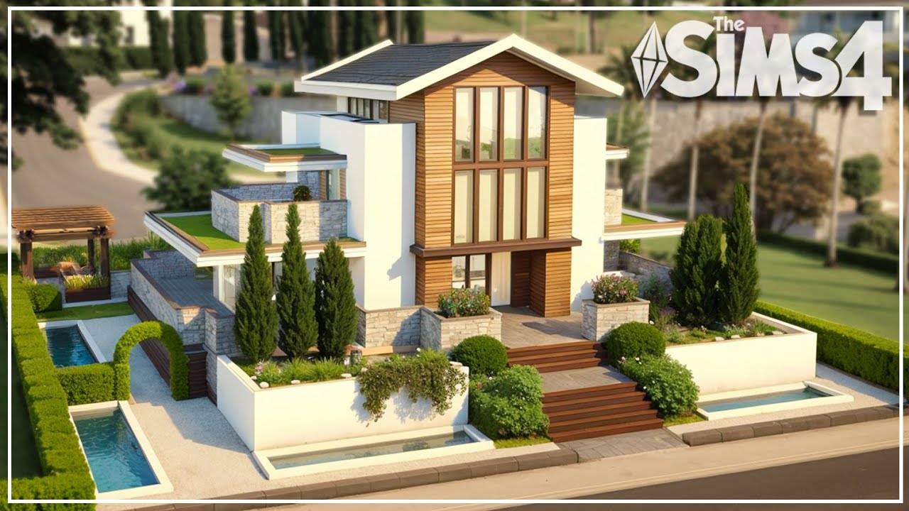 BASE GAME Huge Family Mansion 2 | NO CC | Sims 4 Speed Build