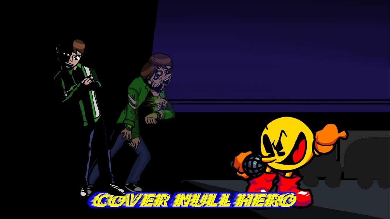Friday night funkin Ben alien Force vs Pac-Man cover null-hero