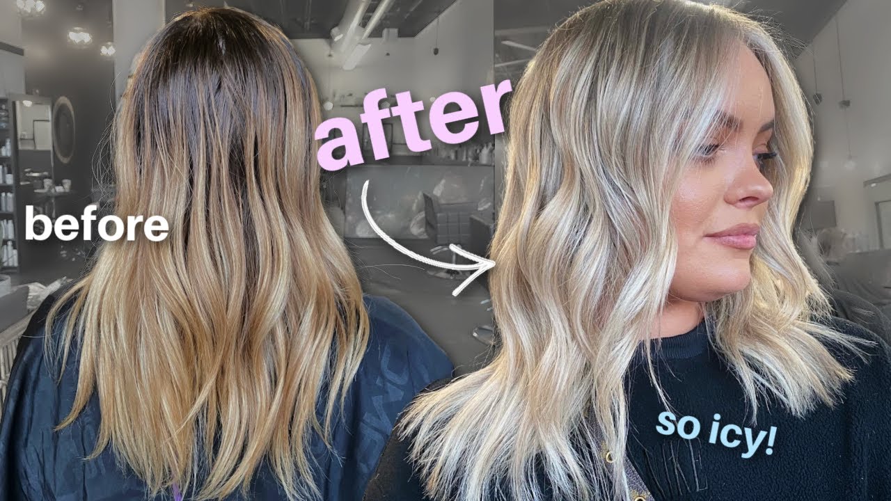BACK TO ICY BLONDE! COME TO THE SALON WITH ME - Dimensional Blonde Hair Transformation | Brianna Fox
