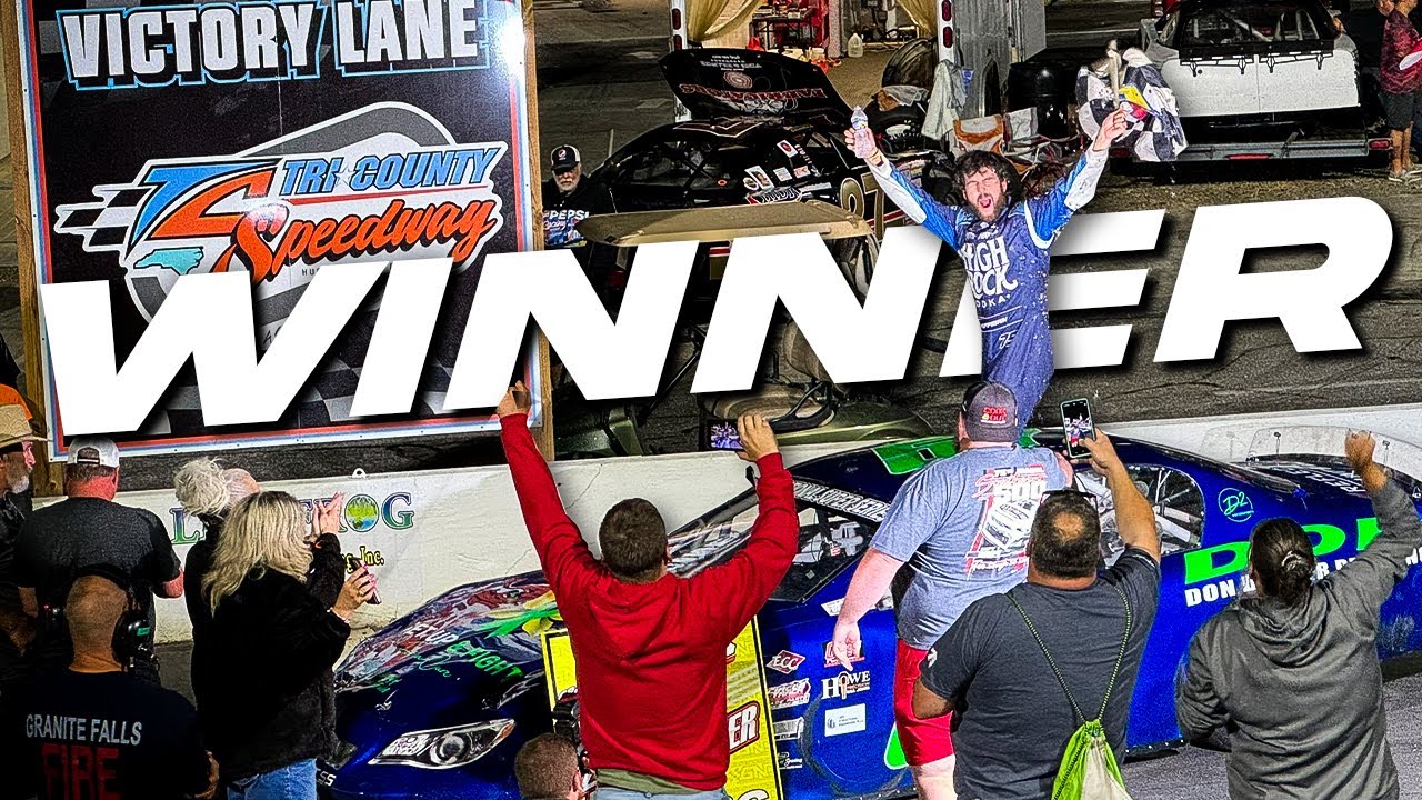 I got asked to drive last minute and won! Tri-County Speedway vlog