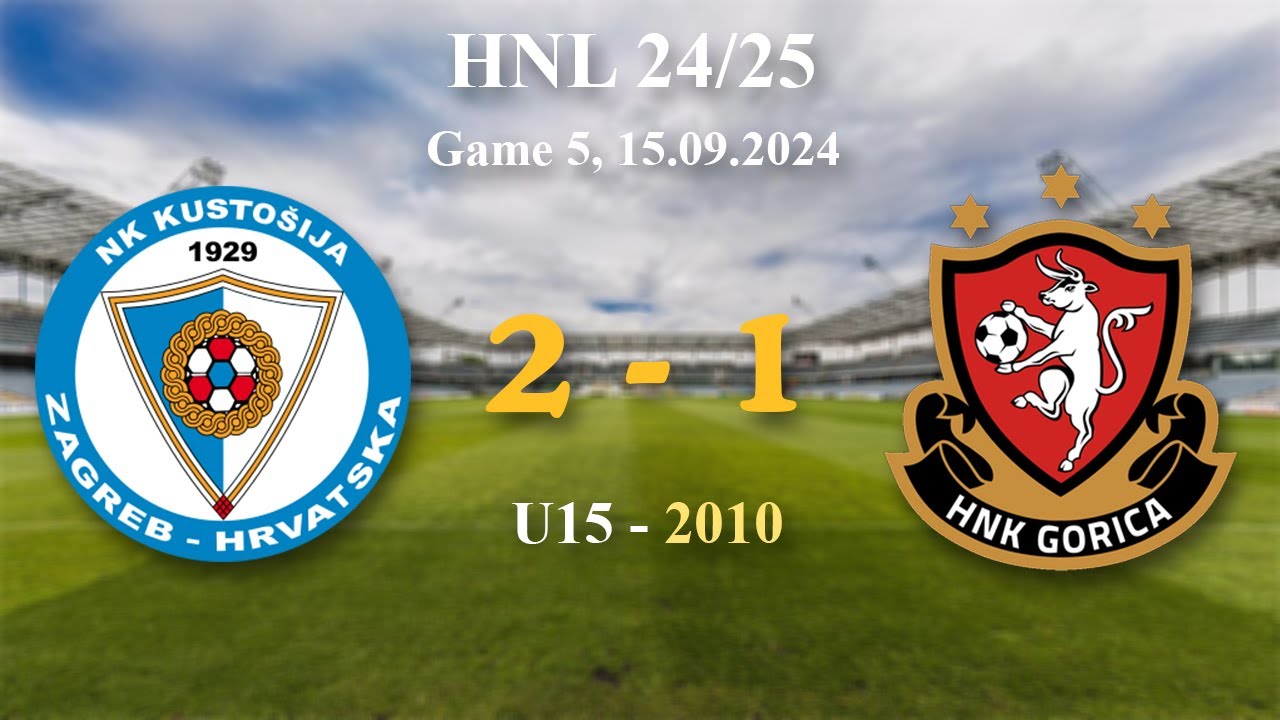 5. 2010 U15  Kustošija 2-1 Gorica, HNL 24/25, 15.09.2024 #croatiafootball #hnl