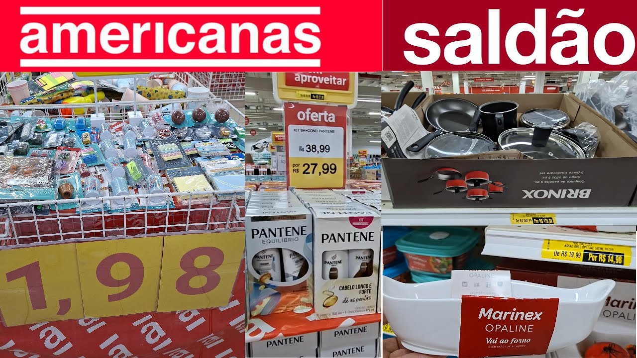 SALDÃO LOJAS AMERICANAS - PANELAS, SHAMPOO, ELETRO E UTILIDADES DO LAR