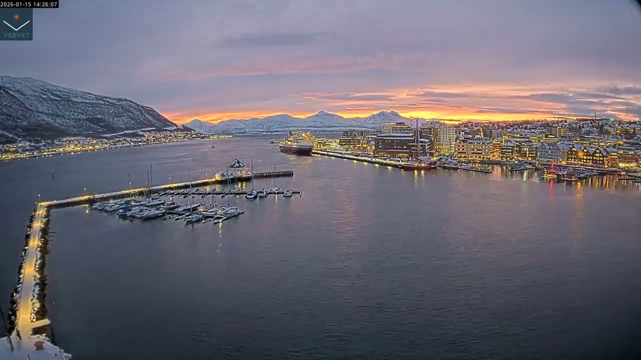 Norway - Vervet Live - Utsikt S&oslash;r Timelapse 15.01.2026