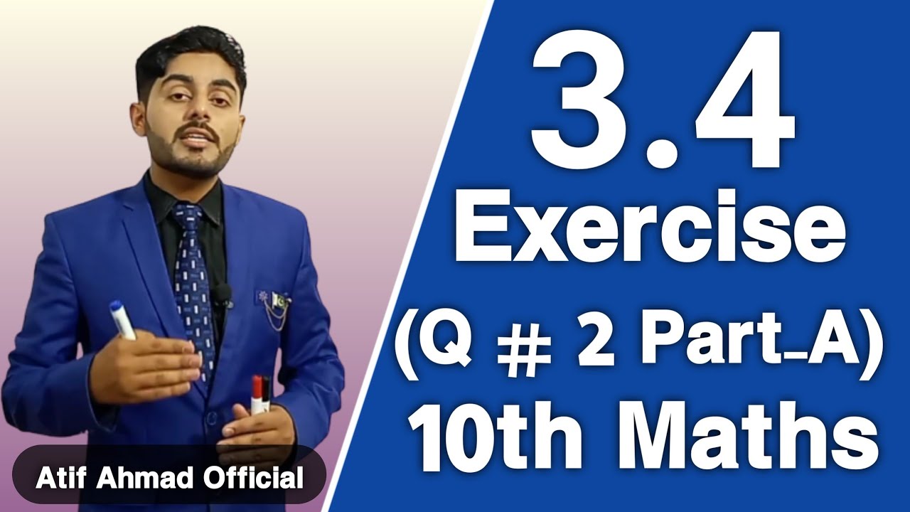Exercise 3.4 question 2 class 10 | ex 3.4 class 10 q 2 part i to v | 10th class mathematics ch 3