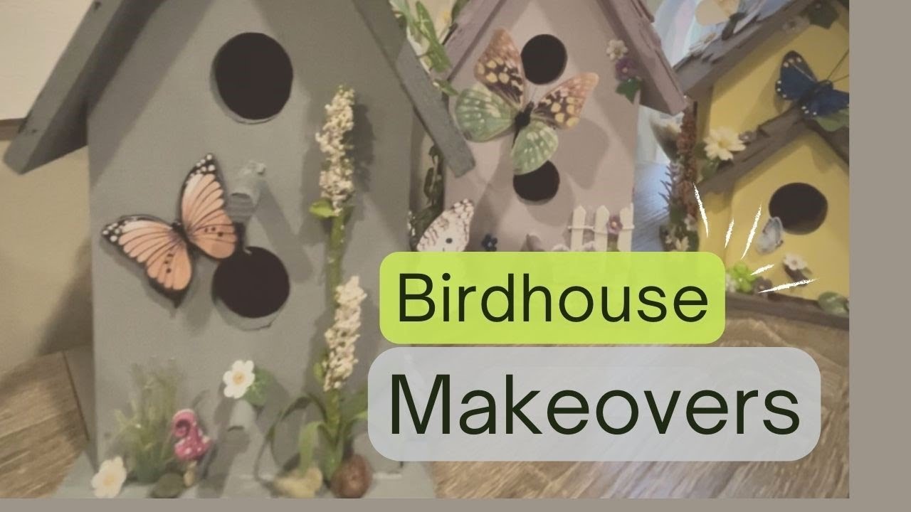 Let's Makeover Some Birdhouses/Butterfly Birdhouses