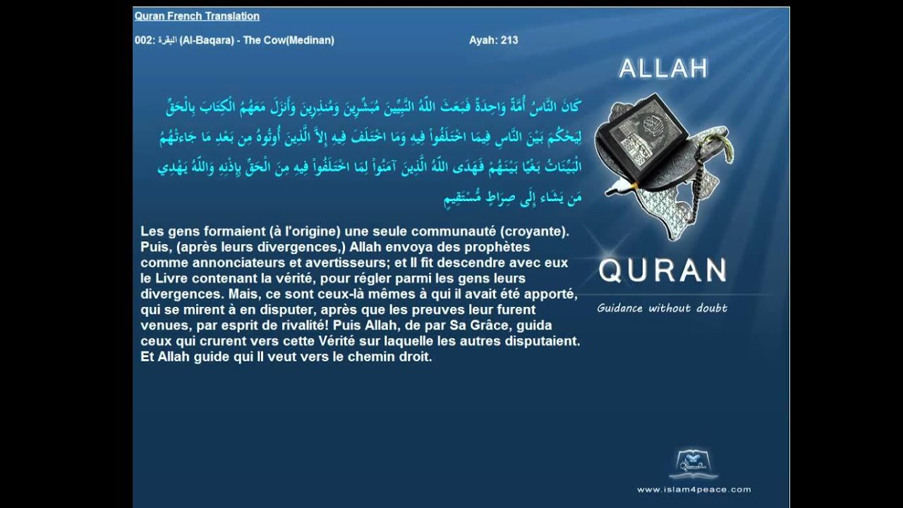Quran French Translation with Arabic 002 البقرة Al Baqara The CowMedinanIslam4peace com