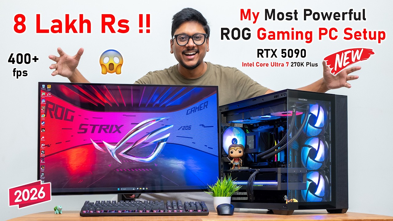 EPIC 8 Lakh Rs ROG Gaming PC Setup 2026 🤯 First Intel Core Ultra 7 270K Plus PC Build in India🔥