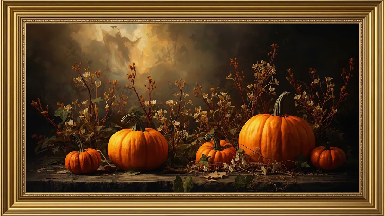The Pumpkin Patch Fall Art Screensaver For Your Tv | 4K Samsung Tv Art | Wallpaper Background