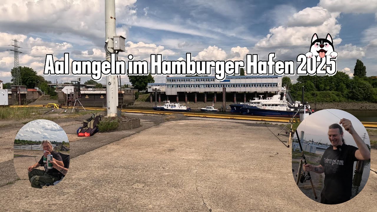 Aal angeln im Hamburger Hafen 2025