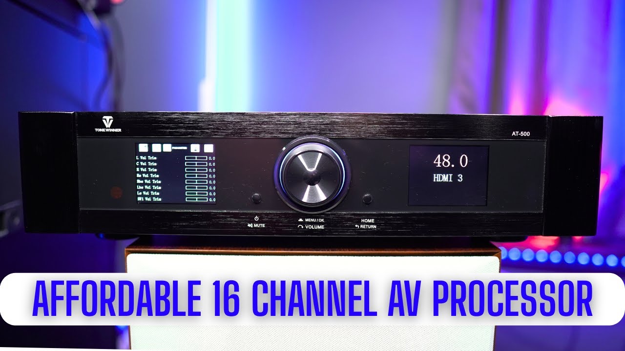 НОВЫЙ БЮДЖЕТНЫЙ 16-канальный 8K Pre/Pro Tonewinner AT500 AV-процессор/Dolby и DTS:X