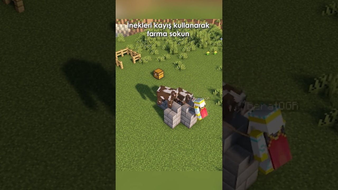 Minecraft Basit İnek Farmı (Yemek - Deri farmı) 1.20/1.19