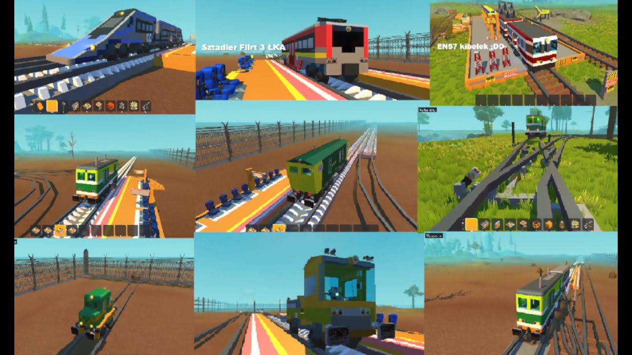 Prezentacja moich własnych pociągów w Scrap Mechanic