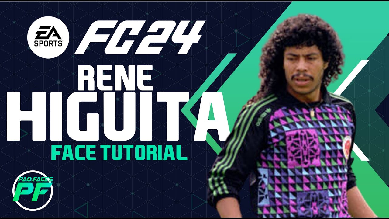 EA FC 24 RENE HIGUITA FACE Pro Clubs CLUBES PRO Face Creation - CAREER MODE - LOOKALIKE