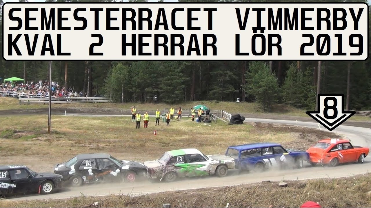 Semesterracet Folkrace Vimmerby 2019 | Herrar Kval 2 Lördag 13 juli | Gnagaredalen | Action