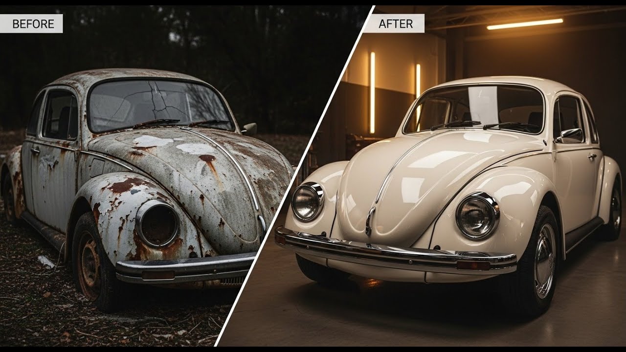 ASMR Car Restoration! Full Restoration 1971 VW Beetle Rusty → Looking New