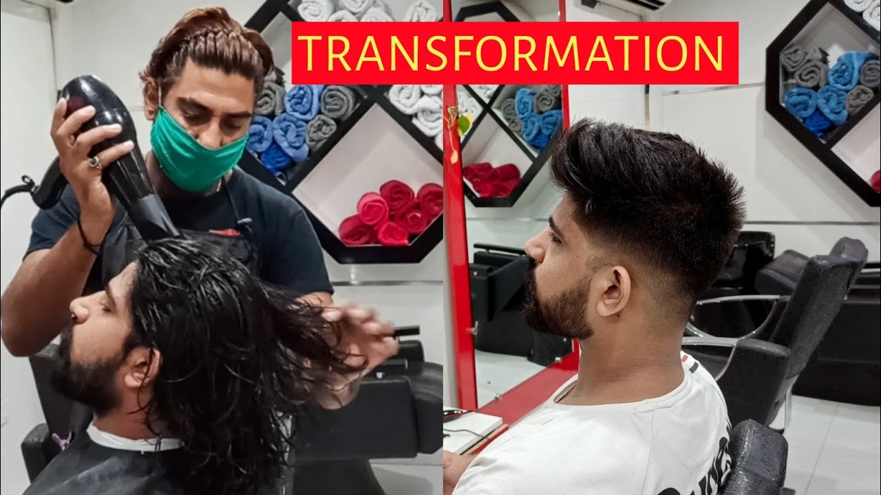 Men's long hair to short hair Transformation | 2020 New Look | fitness rider |