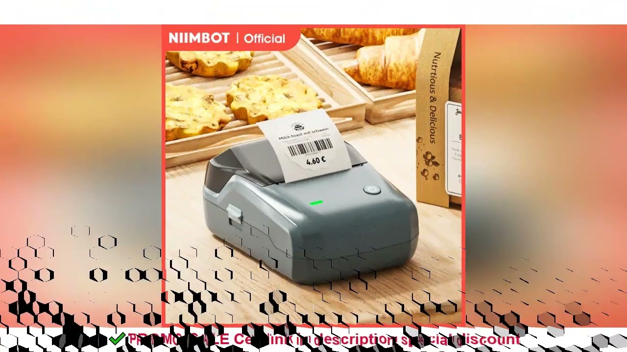 Niimbot B1 Thermal Label Printer Bluetooth Portable Pocket Label Maker Barcode QR Code Self-adhesive