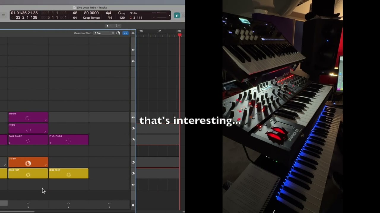 Live Loop Jam and Video Editing...