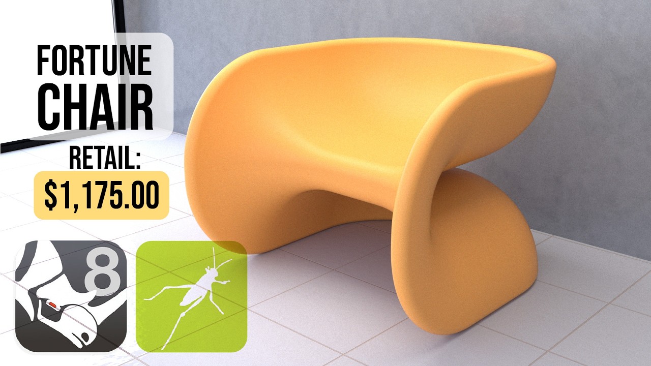 Fortune Chair Parametric Design Tutorial using Grasshopper for Rhino 8 3D