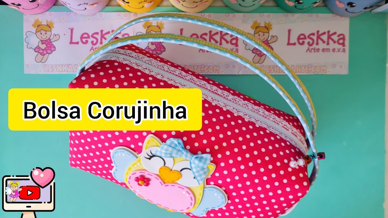 DIY - BOLSA DE CORUJA COM EVA COM TECIDO SUPER RESISTENTE