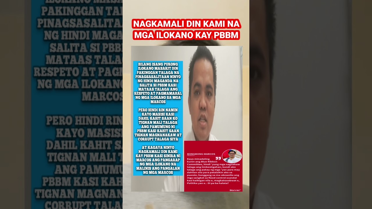 Nagkamali din kami na mga ilokano kay President Ferdinand Marcos Jr.