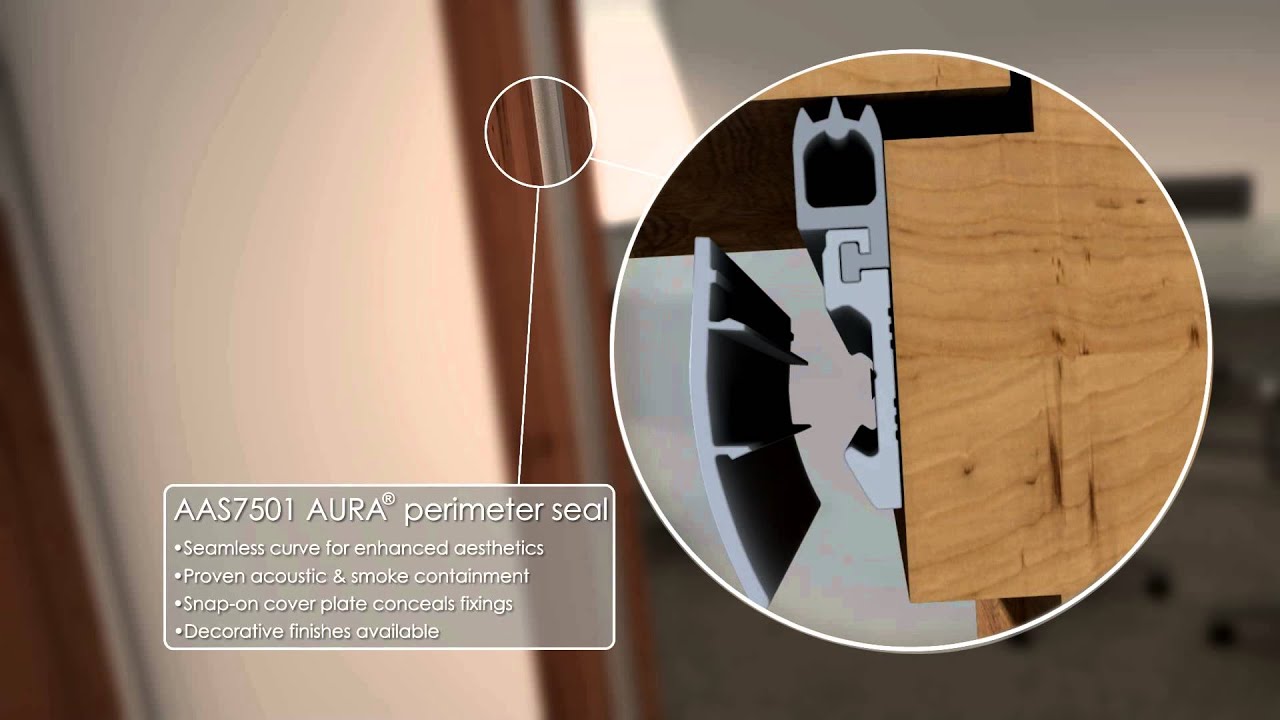 Lorient's acoustic, smoke & fire door seals in building flythrough