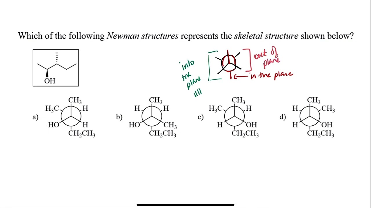 Converting a skeletal strcuture to a Newman Projection