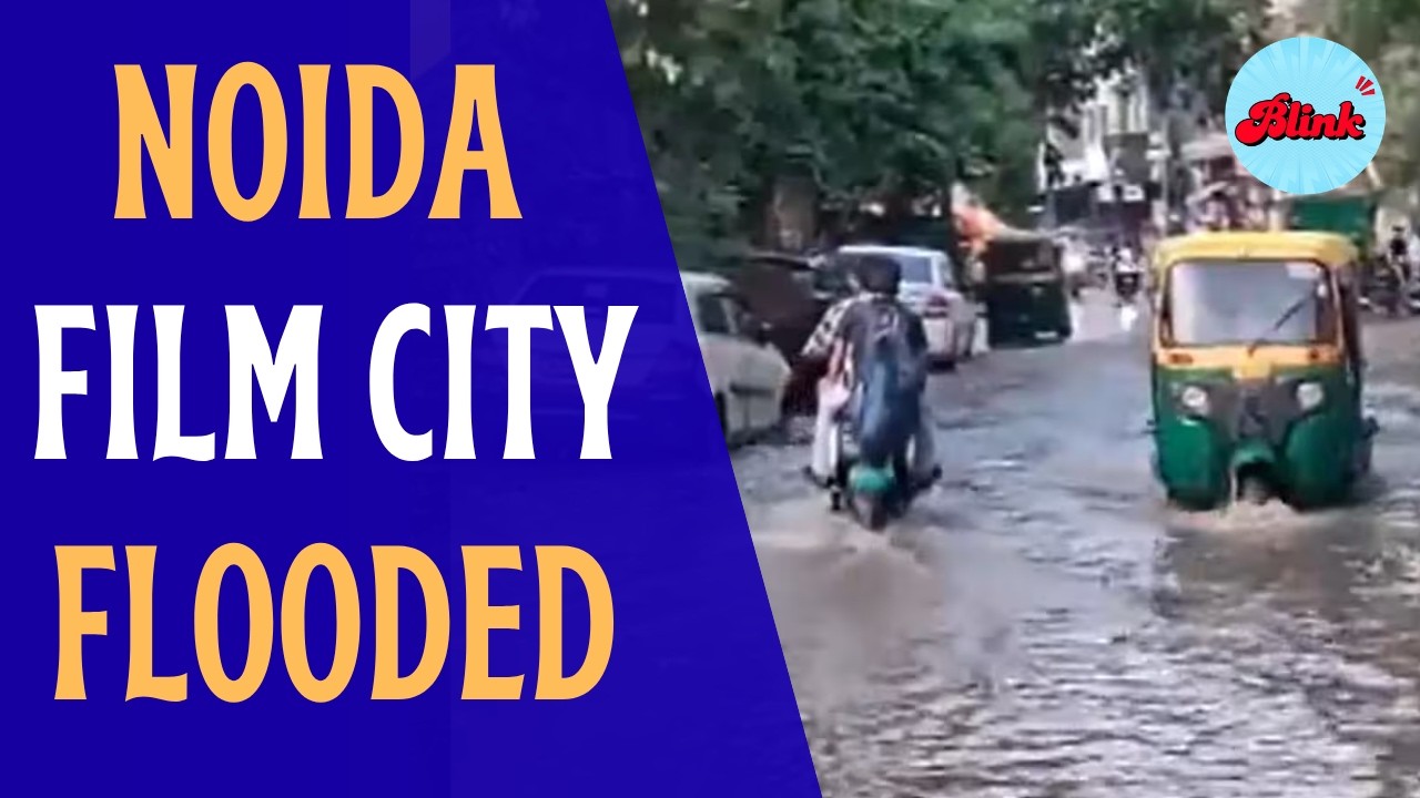 Heavy Rain Causes Waterlogging in Noida Film City #weathernews