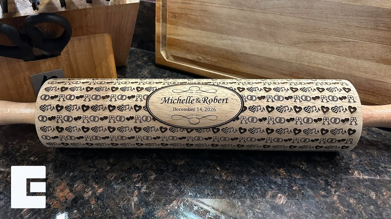 Rolling Pin Engraving with a Free Downloadable File