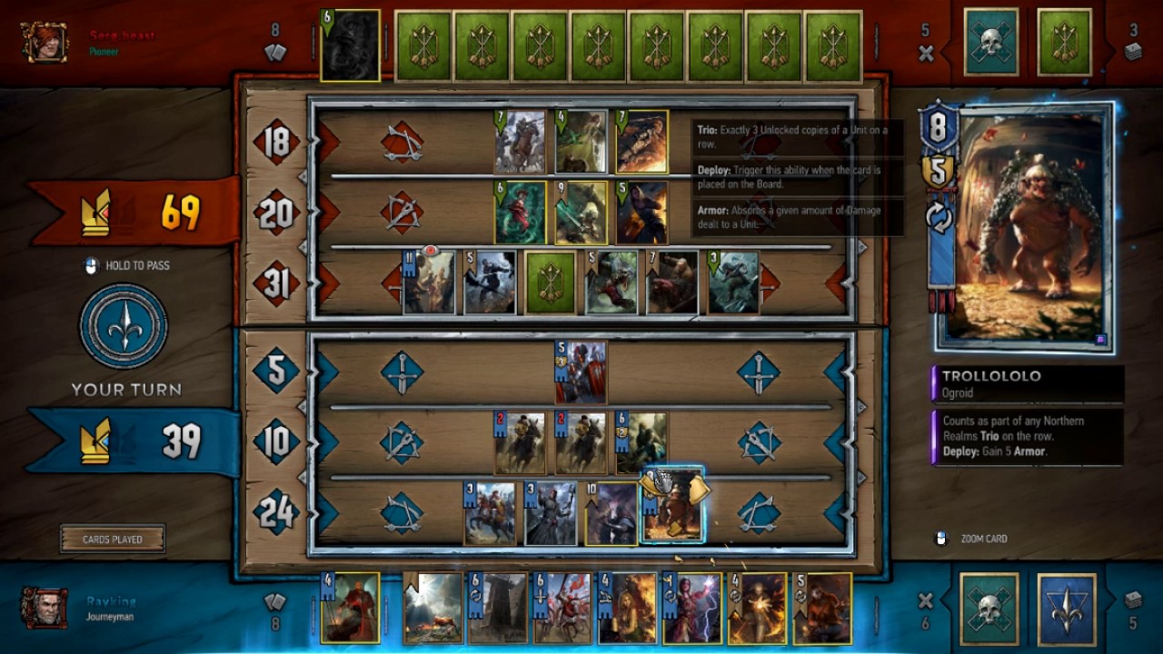 Gwent Public Beta: Radovid vs. Francesca