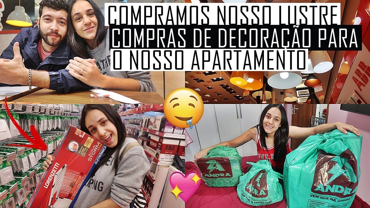 FAZENDO AS COMPRAS DE DECORAÇÃO PARA O NOSSO APÊ, COMPRAMOS LUSTRE, CHUVEIRO E MAIS | VLOG