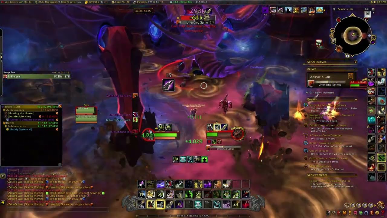 Solo Zekvir Tier ?? - Hunter MM & BM - 605 ilvl - Let me Solo Him Achiev - The War Within - WoW