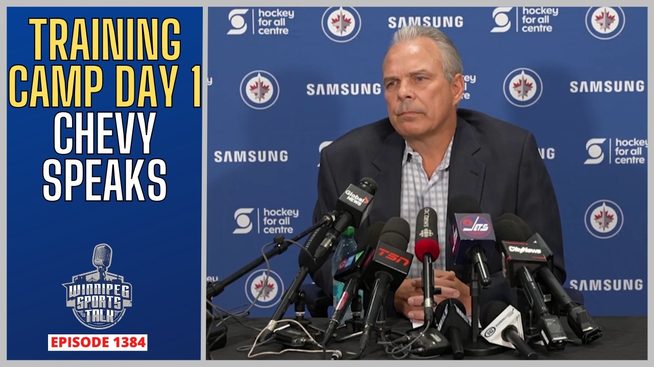 Winnipeg Jets Training Camp Day 1, Kevin Cheveldayoff speaks to the media