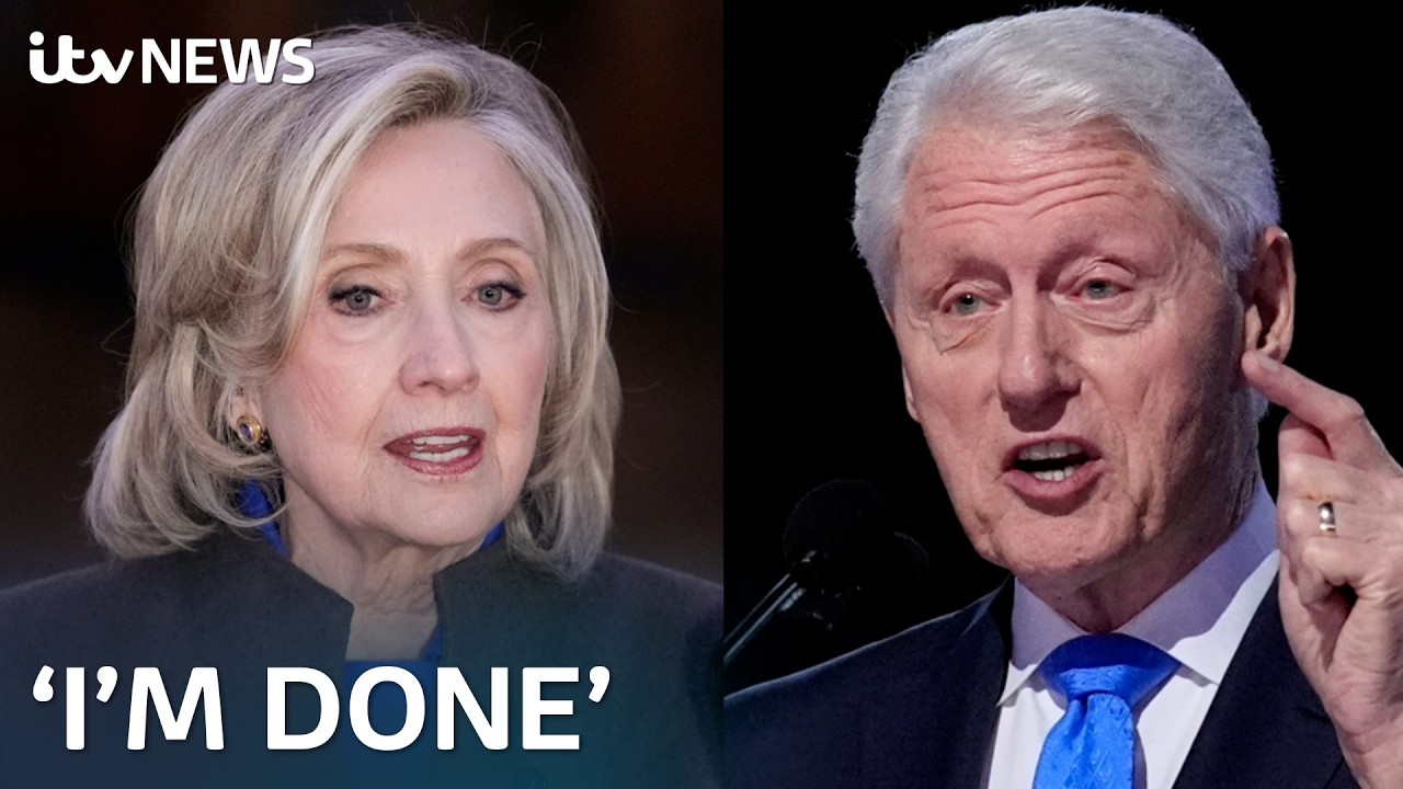 Watch the moment Bill Clinton is asked about Epstein files hot tub photo