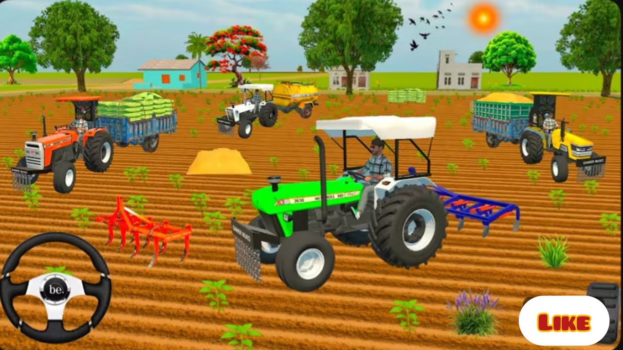 NEW HOLLAND 🚜// ARJUN 🚜// MASSEY 🚜// FOORD 🚜// TRAKTOR TROLLEY FROM FARMING 🌾🌿 3D GAME  #gaming