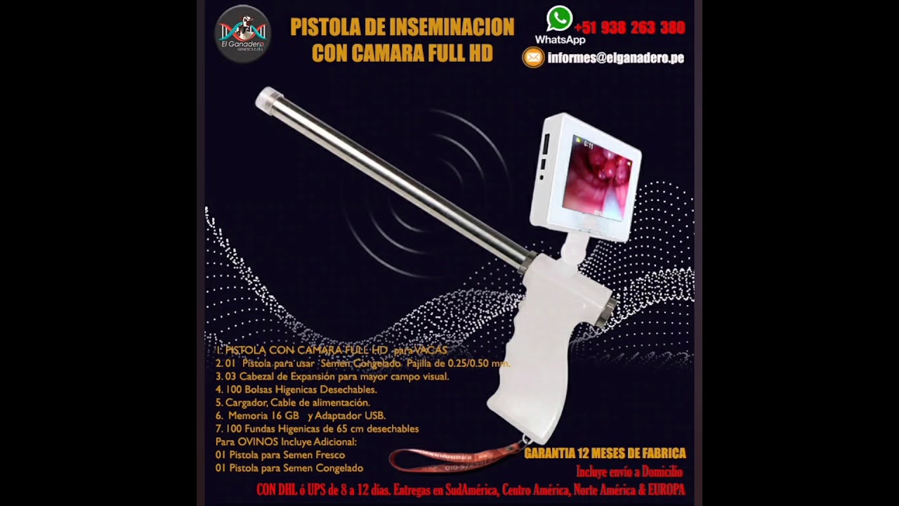Nueva Pistola de Inseminación Artificial para Vacas con Cámara