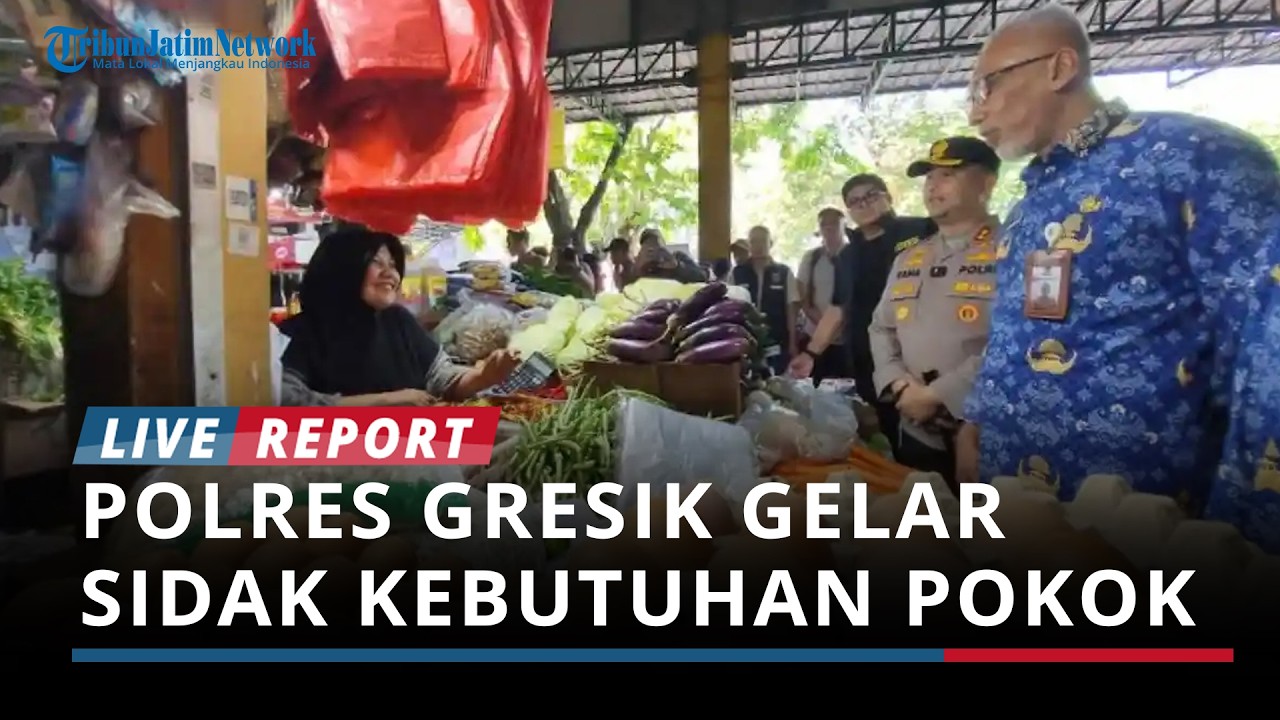 Polres Gresik Gelar Sidak di Pasar Baru Jelang Lebaran, Kapolres Imbau Warga Tidak Panic Buying