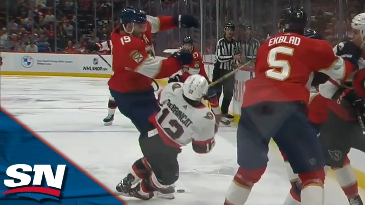 Panthers' Matthew Tkachuk Lays Out Senators' Alex DeBrincat With HUGE Hit