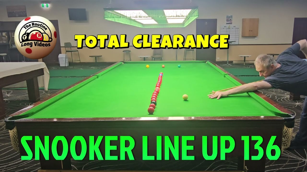 Watch This Snooker 136 Line-up total Clearance #snooker #8ballpool #shorts #billiards #fun