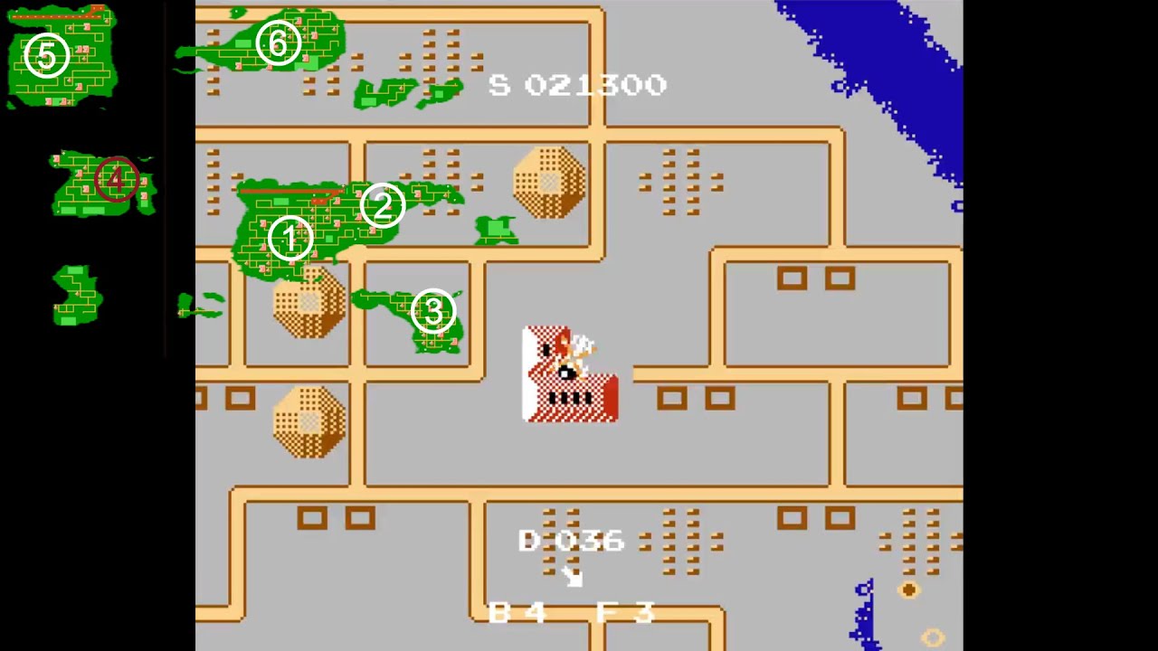 [NES] Raid on Bungeling Bay Walkthrough - WITH STRATEGY DESCRIPTION AND WORLD MAP