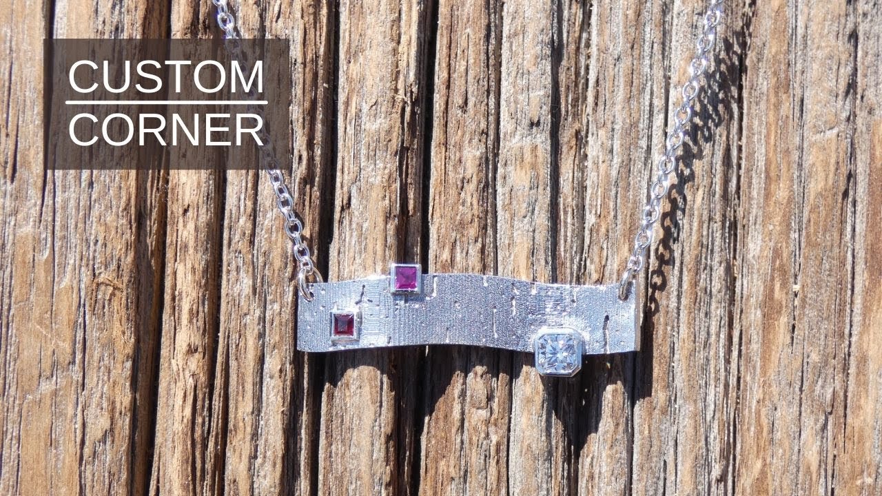Custom Corner: Custom Jewelry Design Process - White Gold Birch Bark Necklace
