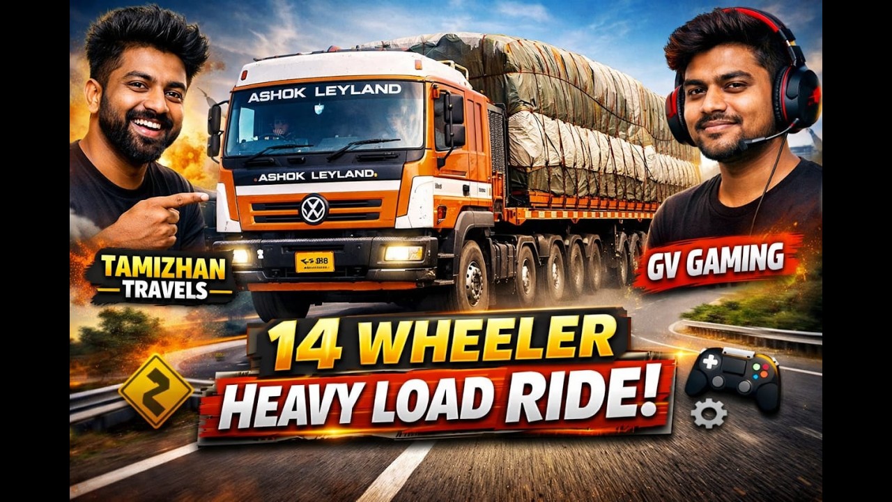 GVgaming × Thamizhan TravelsMEGA 14 WHEEL RIDE 💪ETS2 FUN LIVE#eurotrucksimulator2