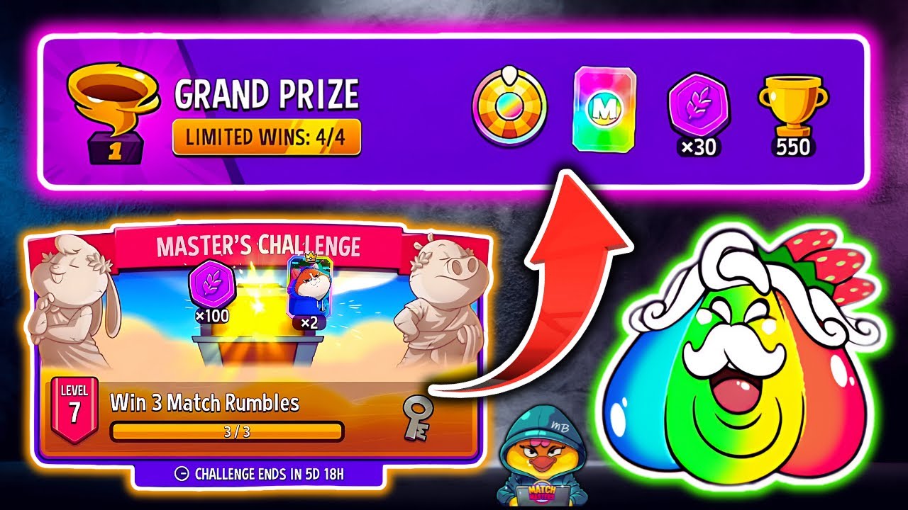 WEEKLY CHALLENGE: 100 TOKENS + x2 MIXY MEOW🔥 MATCH MASTERS LIGHTS UP 35 PPL RUMBLE