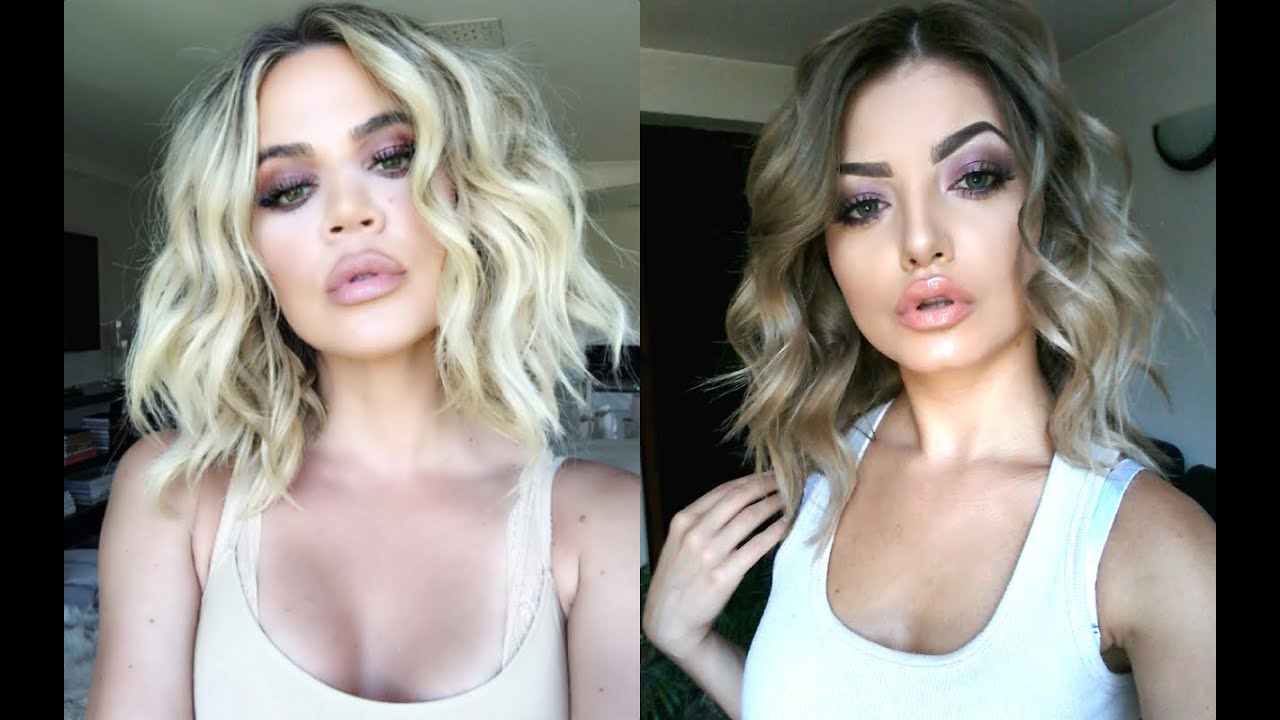 Khloe Kardashian Inspired Makeup And Hair Tutorial 2016