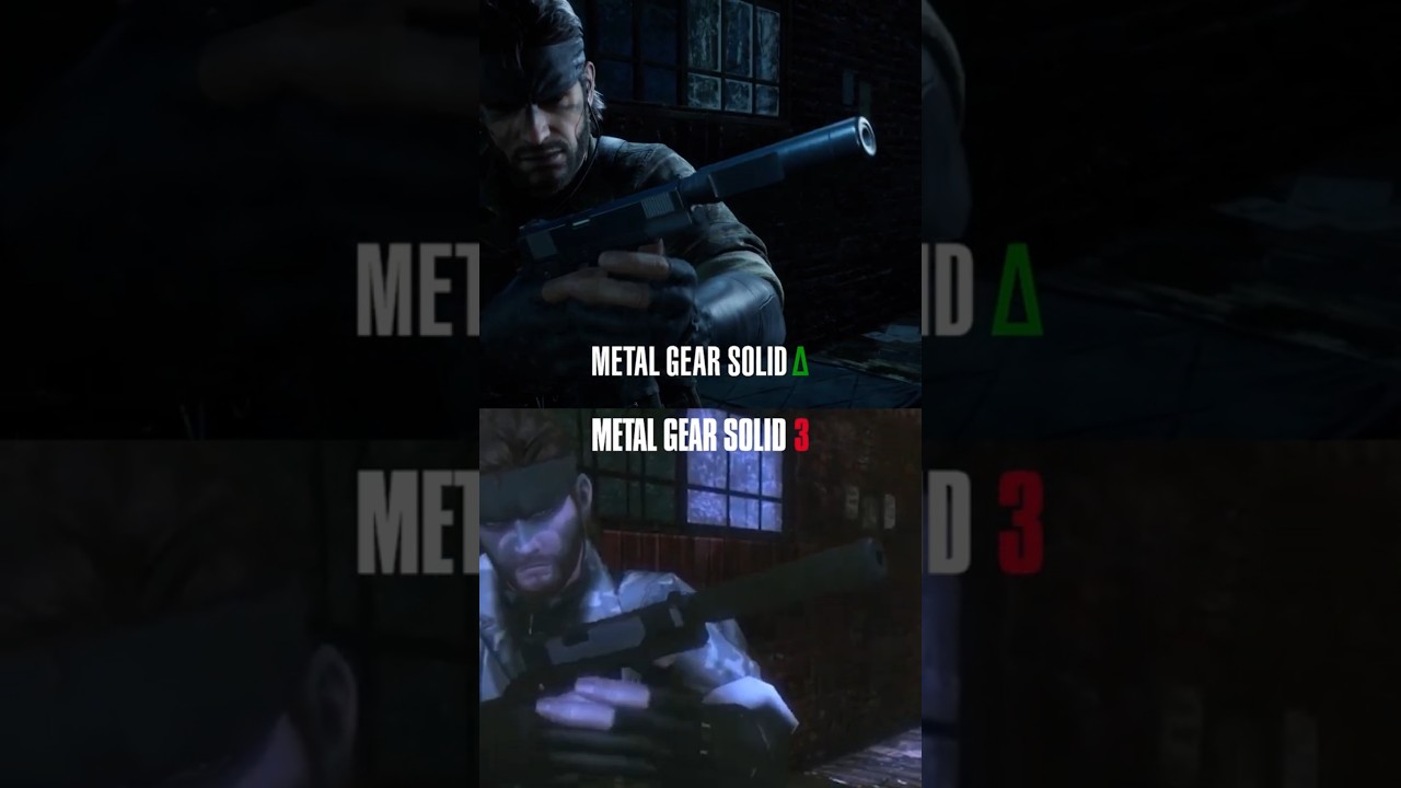 Snake Gun Scene Original vs Remake Comparison - Metal Gear Solid Delta vs Metal Gear Solid 3