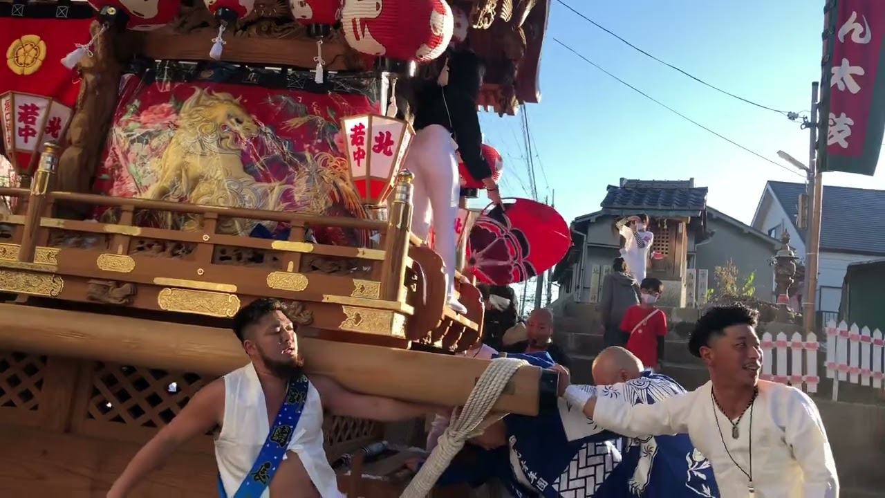 令和4年　塚口神社秋祭り宵宮　北町　本コース　曳行